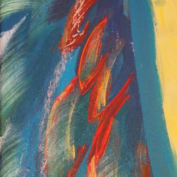 geöffnete Blüte und acryl auf leinwand swantje diepenhorst